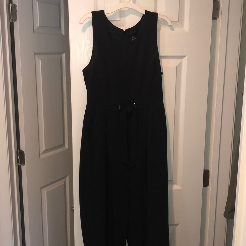 Black half length jumpsuit